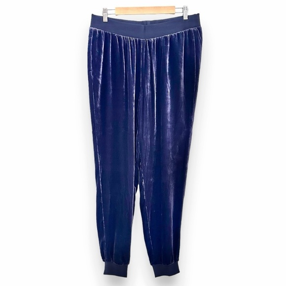 BABATON | Silk Velvet Timothy Pant Joggers in Royal Navy Size L EUC - Picture 1 of 8